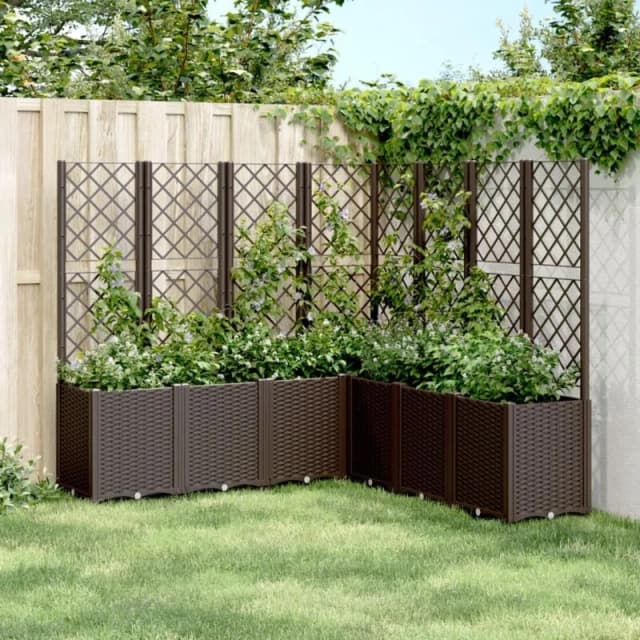 VIDAXL Vidaxl - Garden Planter with Trellis Brown 160x160x140cm pp 8721012410923