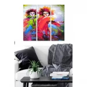 MDF1145887 Multicolor Decorative MDF Painting (3 Pieces)
