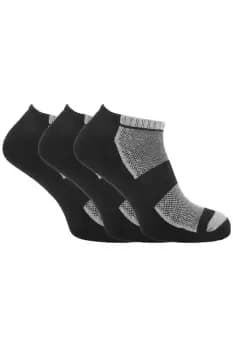 Cotton Rich Sports Trainer Socks With Mesh And Ribbing (Pack Of 3)