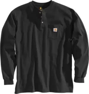 Carhartt Workwear Pocket Henley Longsleeve Shirt, black, Size 2XL, black, Size 2XL