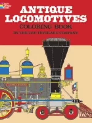 antique locomotives coloring book
