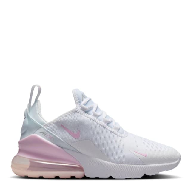 Nike Air Max 270 Big Kids Shoes Wht/Pink/Grey female 5.5 (38.5)