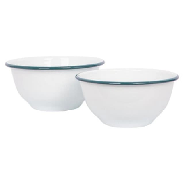 Argon Tableware White Enamel Mixing Bowl Set - 2pc White