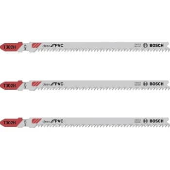 Bosch T302 H Clean for PVC Jigsaw Blades, Pack of 3