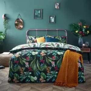 Furn Azura Floral Duvet Cover Set (Double) (Dark Bloom) - Dark Bloom