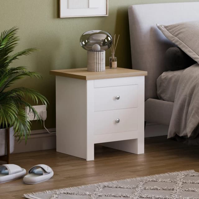 Lassic Vida Designs Arlington 2 Drawer Bedside Chest White unisex 2 Drawer