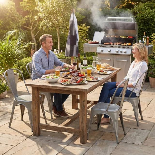 FWStyle Bistro Set Of 4 Silver Gloss Metal Chairs (H) 84 (W) 45.5 (D) 51cm Silver Unisex