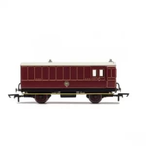 Hornby NBR 4 Wheel Brake Baggage 234 Red Coach Model