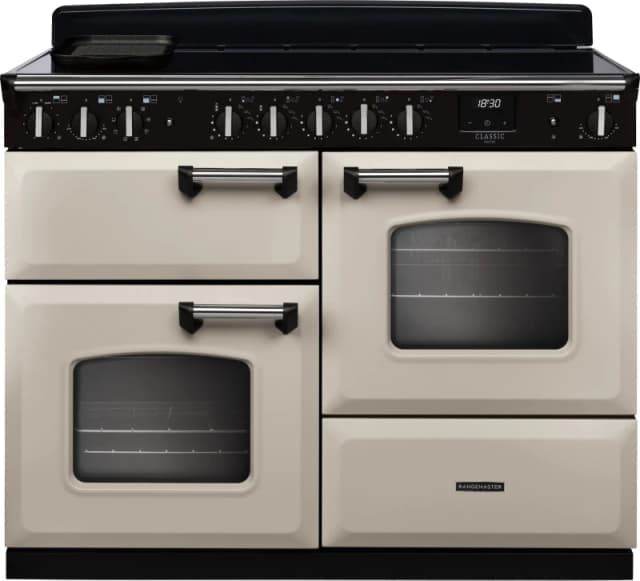 Rangemaster CLDLO110EIPPCR/CM1 Classic Deluxe OC 110cm Induction Range Cooker Chrome Trim 14762 - Pale CREAM CLDLO110EIPPCR/CM1