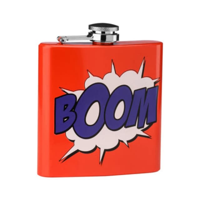 Premier Housewares Hip Flask Boom Design With Red Finish Red
