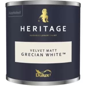 Dulux Heritage Velvet Matt Grecian White Matt Emulsion Paint 125ml