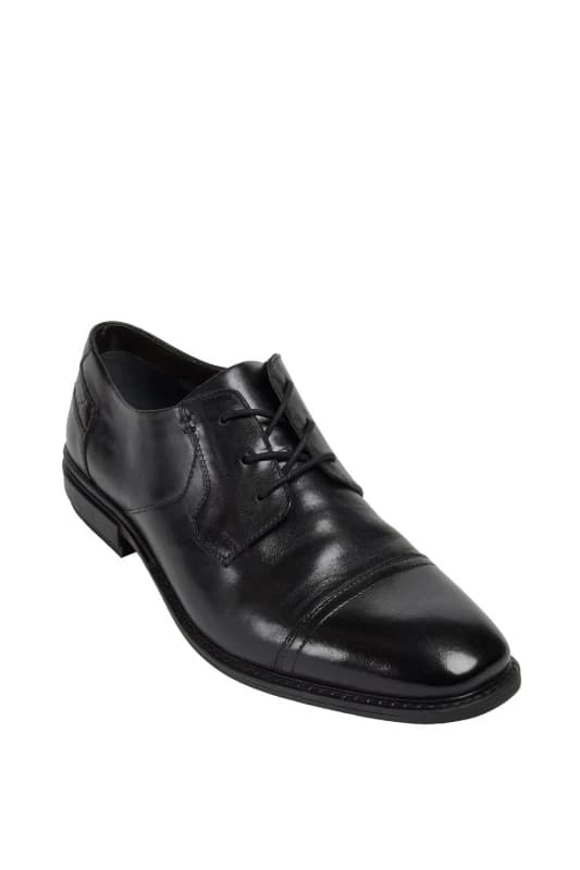 Pod Mens Savage Lace Up Leather Formal Shoes UK Size 9 (EU 43) Black POD037-BLACK-9