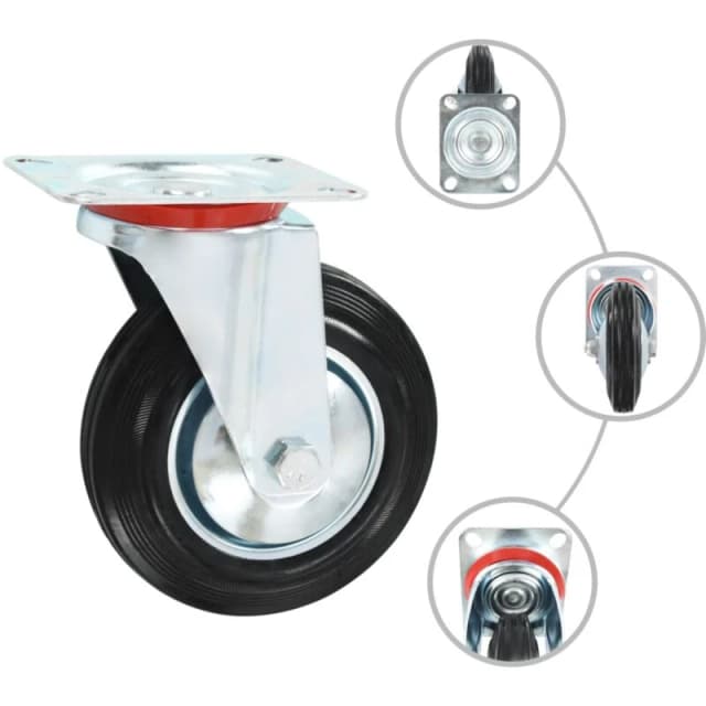 VIDAXL 12 pcs Swivel Casters 160 mm Vidaxl 8719883717791