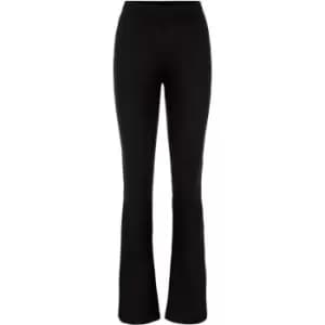 Pieces Rib Jersey Flare Trouser - Black