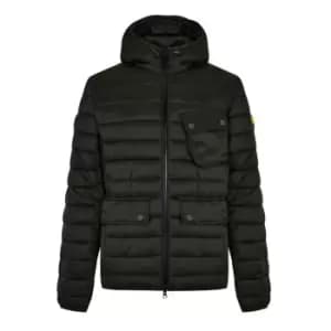 Barbour International Racer Ouston Hooded Quilted Jacket - Green