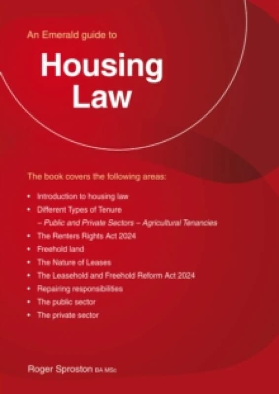 An Emerald Guide to Housing Law Paperback / softback