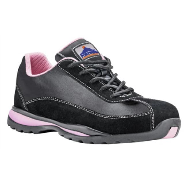 Portwest Steelite Womens S1P HRO Safety Trainers FW39BPR37 Colour: Black / Pink