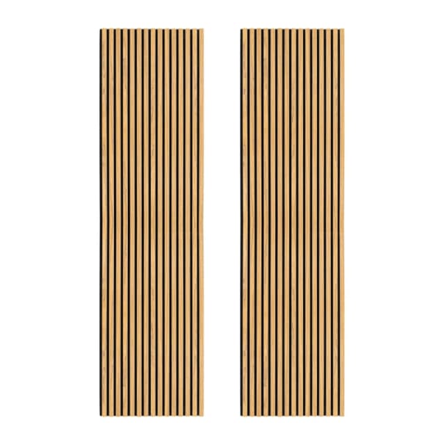 MonsterShop Acoustic Slat Wall Panels X 2 - Oak