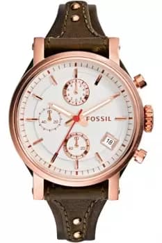 Ladies Fossil Original Boyfriend Chronograph Cuff Watch ES3616
