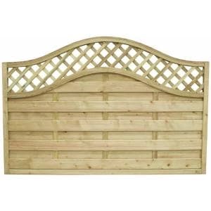 Forest Garden Pressure Treated Decorative Europa Prague Fence Panel 1.8m x 1.2m