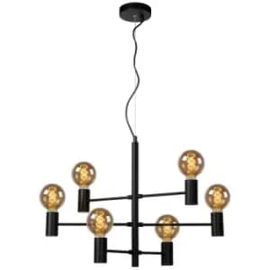 Lucide LEANNE - Pendant Light - 6xE27 - Black