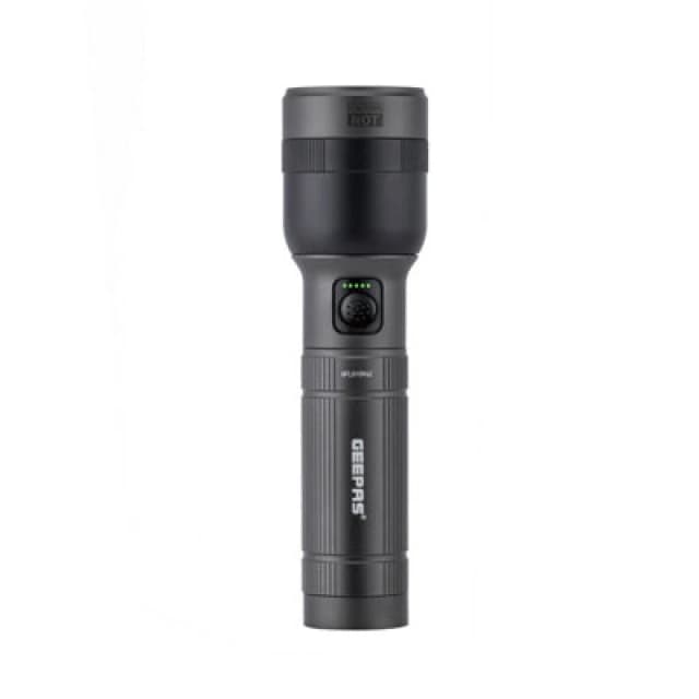 Geepas 2000 Lumen Zoomable LED Flashlight 10H Runtime