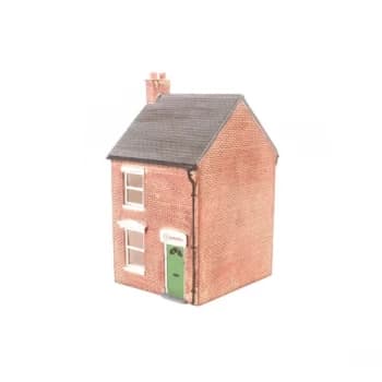 Hornby Right Hand Mid-Terraced Green Door House Model