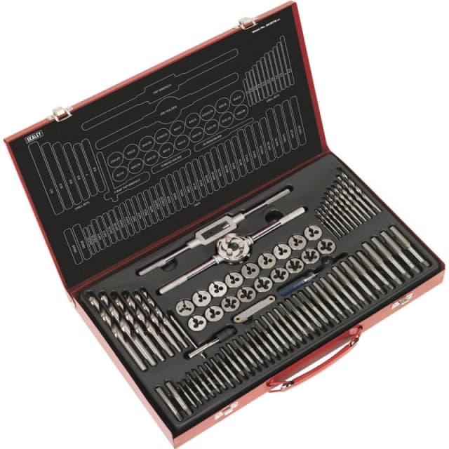 Loops 76pc Metric Tap & Split Die Set M3 to M12 - PREMIUM Bar & Socket Threading Tool Multi