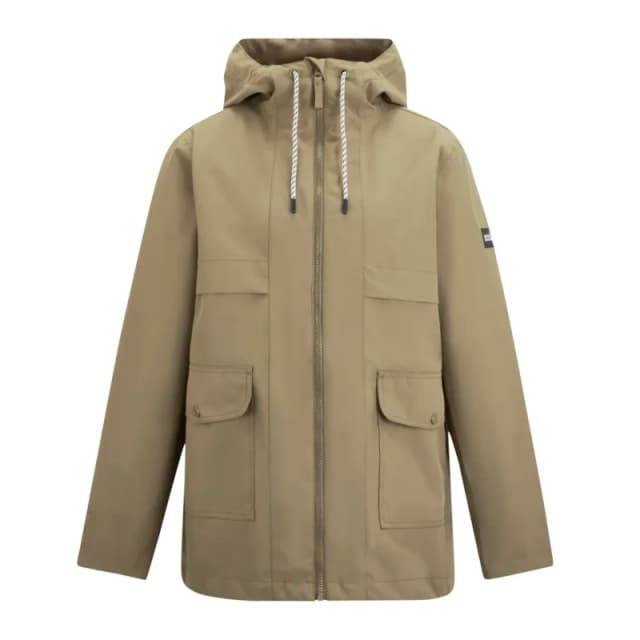 Regatta Womens Orlea Hooded Waterproof Jacket in Stone Size: 18 Stone Female 18