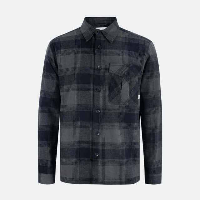 Firetrap Mens Anthm Long-Sleeve Patterned Shirt Black male S