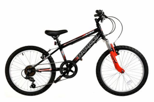 Basis Raptor Junior Hardtail Mountain Bike 20" Wheel Black unisex