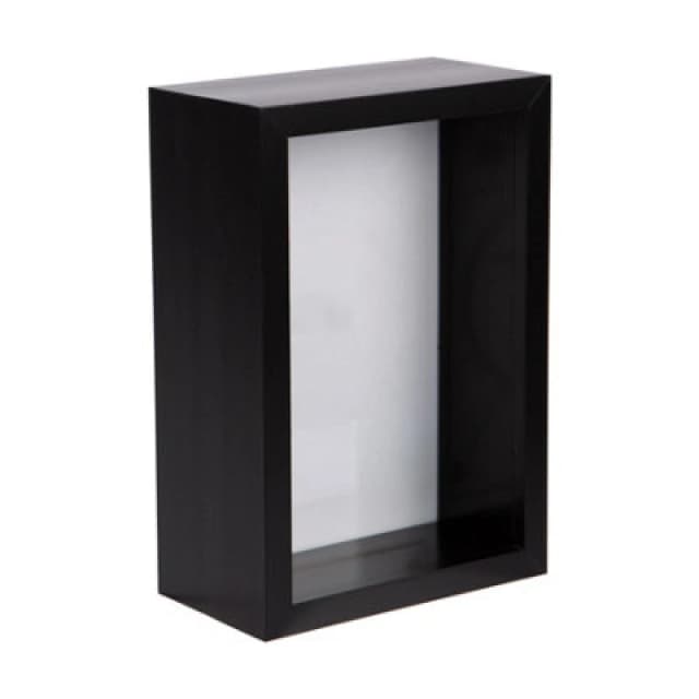 Nicola Spring 4 X 6" Deep Photo Frame - Black - 3D Deep Box Picture Frame Portrait Display Case (17.5 X 12.5Cm)