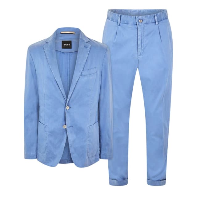Boss Mens C-Hanry-2Pcs-D-241F Suit Open Blue male 36 (46)