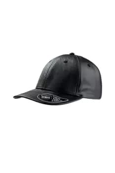 Lewis Mid Visor PU Leather 6 Panel Cap