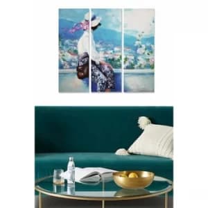 MDF250491295 Multicolor Decorative MDF Painting (3 Pieces)