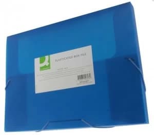 Q-Connect Elasticated Box File Blue