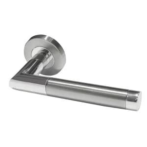Jedo Cambrio Mitred Door Handle on Round Rose