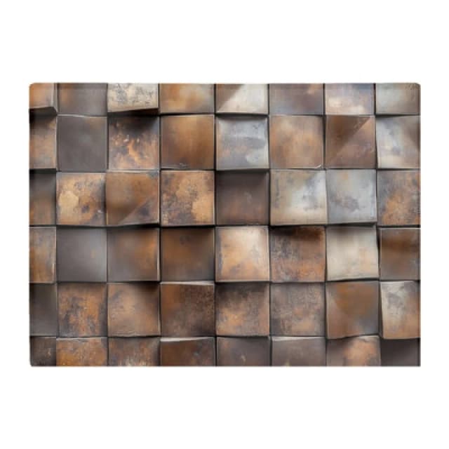 Warren Reed Designer Brown Square Brick Design Chopping Board