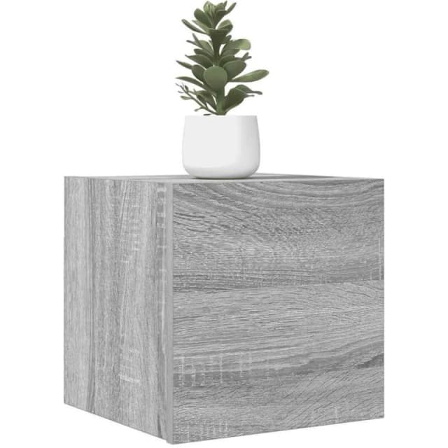 Vidaxl Wall Mounted TV Cabinet Grey Sonoma 30.5X30X30 Cm, Grey 815138