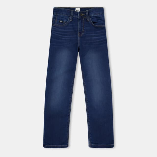 Boss Kids Durable Denim Straight Leg Jeans Dbl Stne Z03 male 4 Yrs