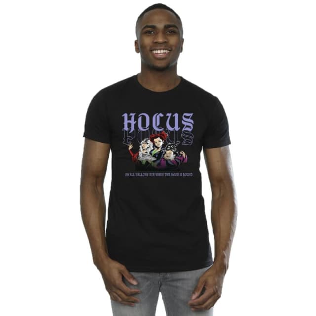 Disney Men Hocus Pocus Hallows Eve T-Shirt in Black Size: Small Black S Male 5063283798519