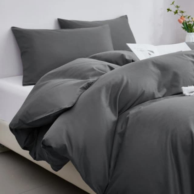 Ezysleep Ezysleep 100% Egyptian Cotton Silver Duvet Cover Set in Grey Size: Double Grey Double Unisex 0721545407016