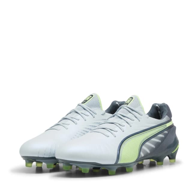 Puma Mens PUMA King Ultimate Firm Ground Football Boots Grey/Yellow male 6 (39)