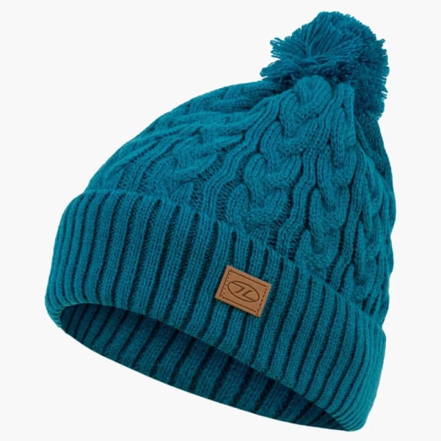 Beanie Highlander Beira lined bobble Bleu Unisex TU