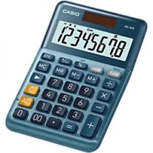 Casio Desktop Calculator MS-80E Digit Display Blue
