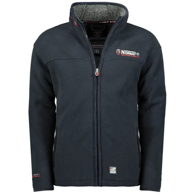 Zipped and embroidered fleece Geographical Norway Ubolt Bleu Male M