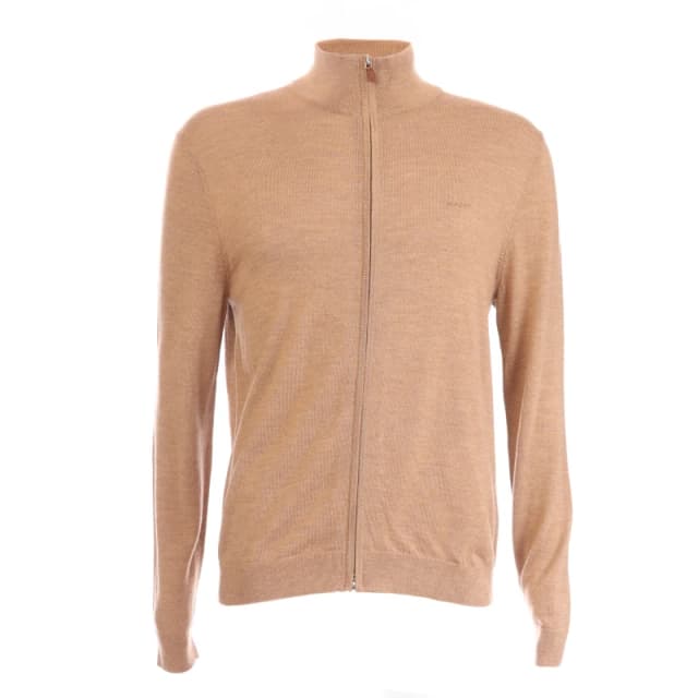 Gant Extrafine Merino Wool Zip Cardigan Sand male S