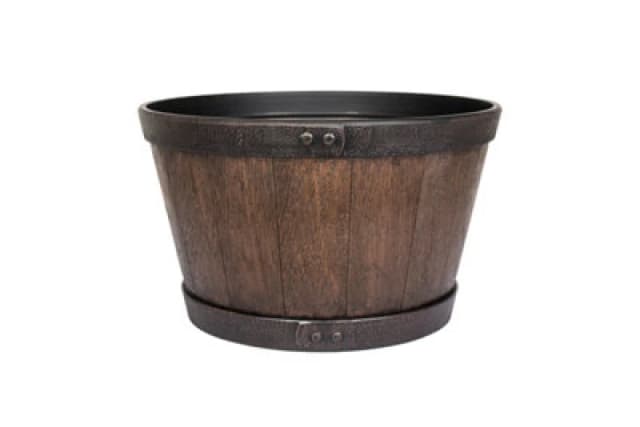Apta Oban Dark Oak Whiskey Plant Barrel 39cm, Brown 90512DO