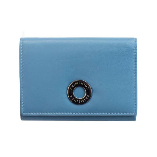PRIMEHIDE 'Flavia' Leather Clip Frame Purse Blue