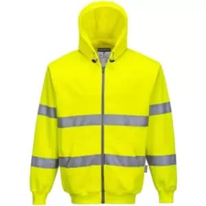 Portwest Zip Front Class 3 Hi Vis Hoodie Yellow 2XL